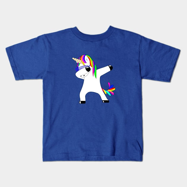 Dabbing Unicorn Kids T-Shirt by ChrisWilson